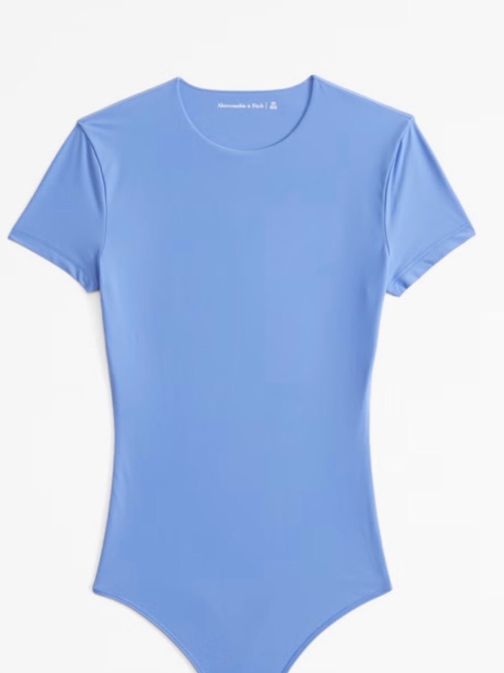 Abercrombie & Fitch Light Blue Short Sleeve Crewneck Bodysuit